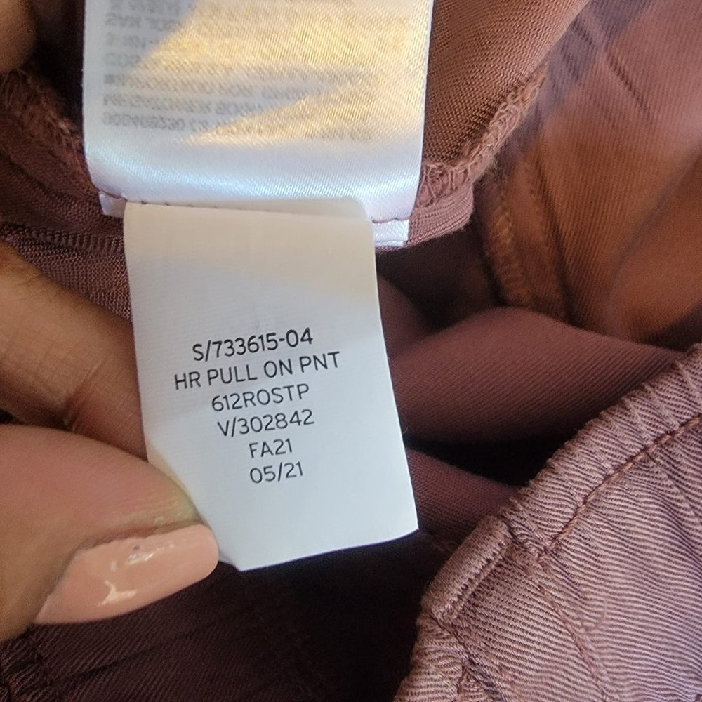 NWT Sz 4,8 Women Gap rose pink Tencel Lyocell High Rise Pull-On Pants 733615 - Picture 6 of 8